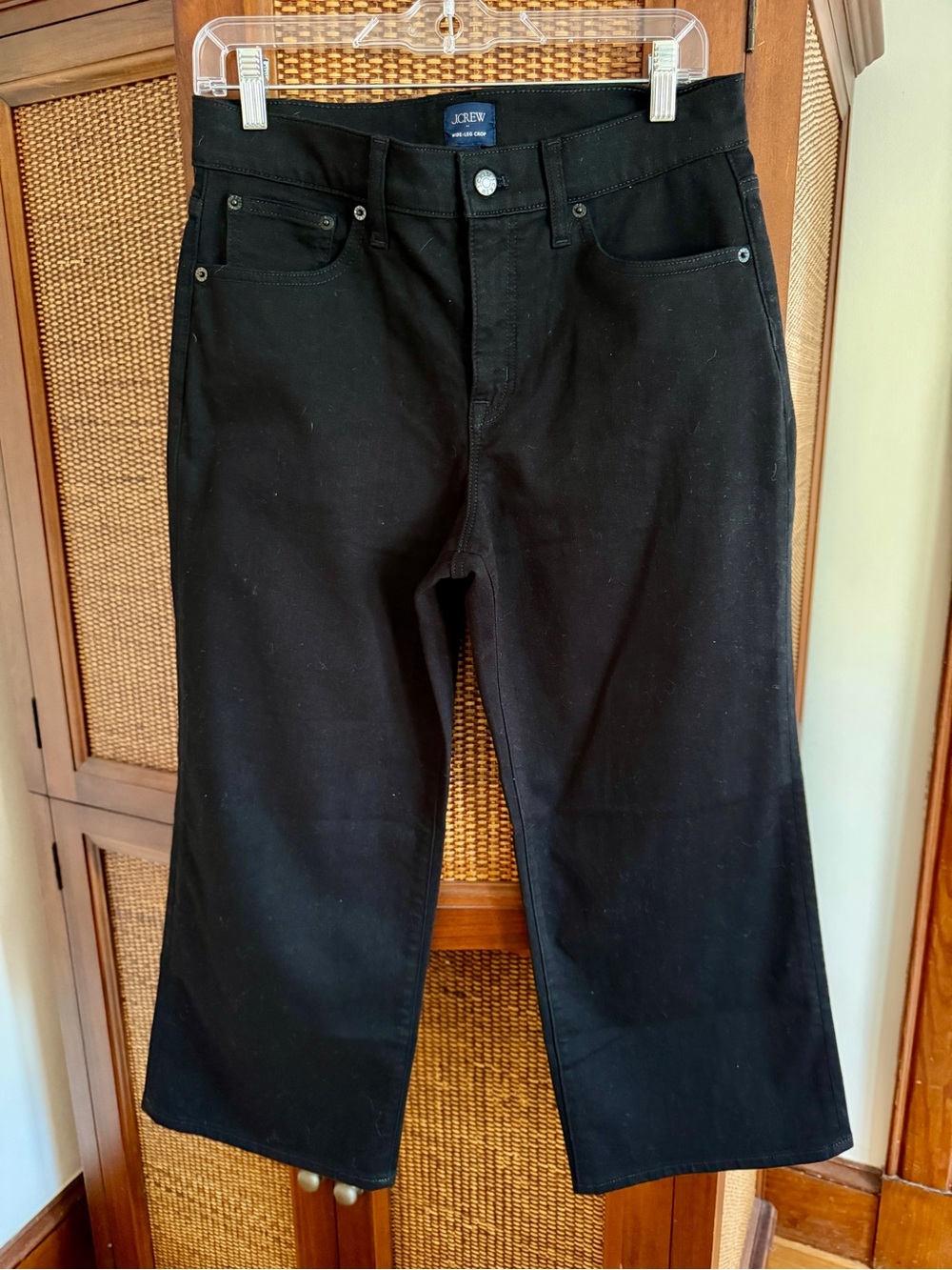 J. Crew Black Wide Leg Crop